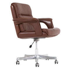 Executive Conference / Desk / Office Chair in Brown Leather