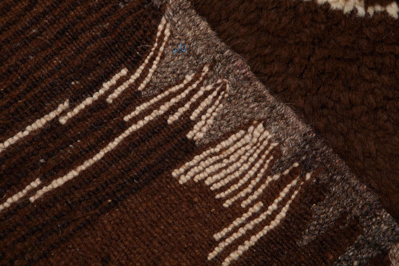 Wool Vintage Abstract Rehamna Moroccan Berber Rug