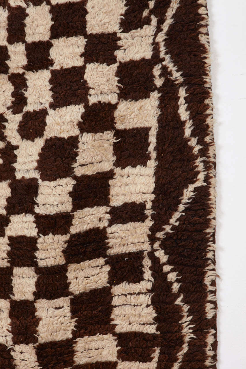 Checkerboard Design Berber Carpet 2