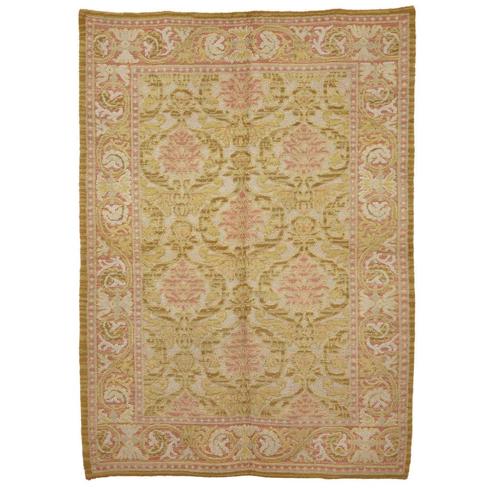Spanish Renaissance Rugs 18th Century Antique Alpujarra Spanish Rug For Sale at 1stDibs
