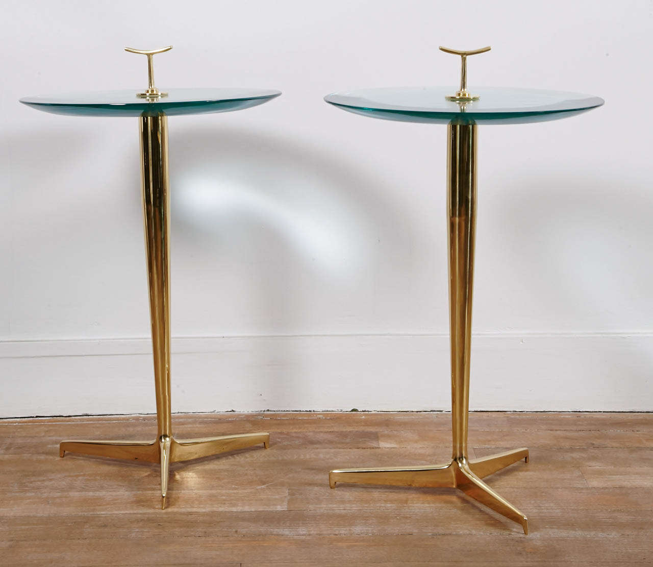 Mid-Century Modern Pair of Side Tables by Poggi circa 1990