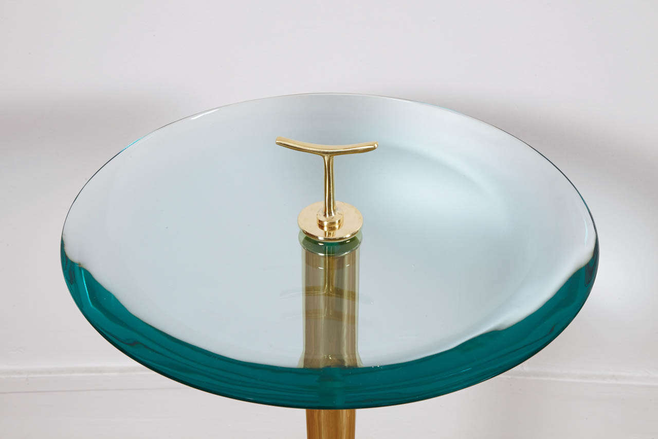 Brass Pair of Side Tables by Poggi circa 1990