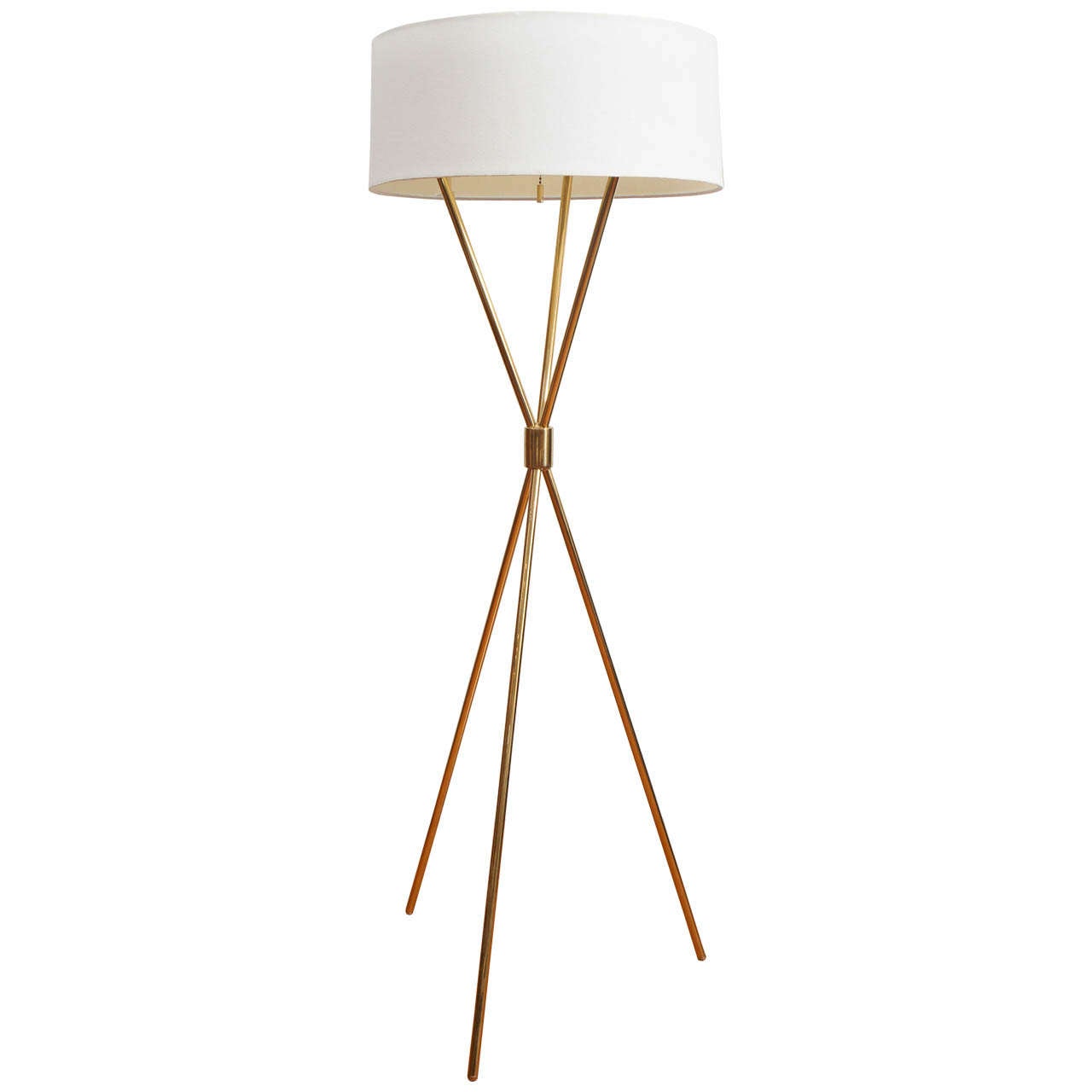Hinson Brass Tripod Floor Lamp at 1stDibs