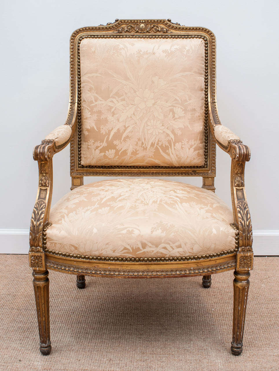 Louis XVI Gilt Fauteuil
