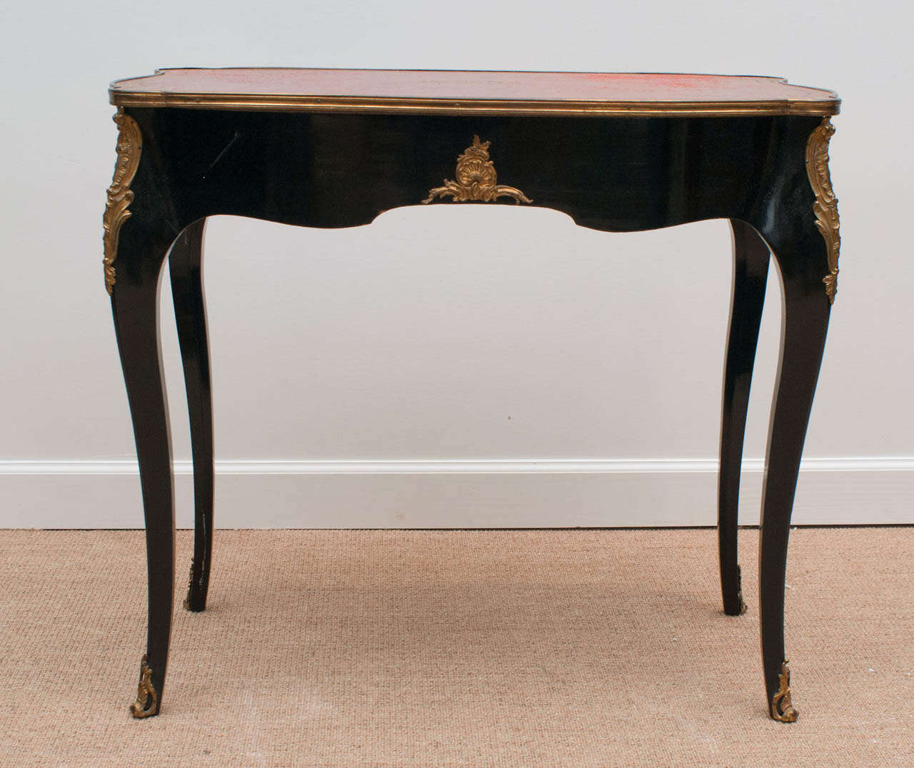 Black Lacquer Louis XV Writing Desk