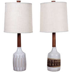 Two Ceramic Table Lamps By Gordon And Jane Martz.
