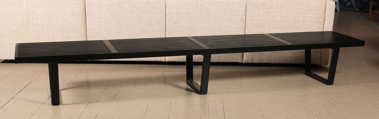 Early George Nelson 8′ black bench, mfg. Herman Miller-1950′s.

8'-1