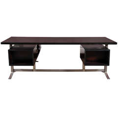 Large Scaled Rosewood Desk by Formanova with Return