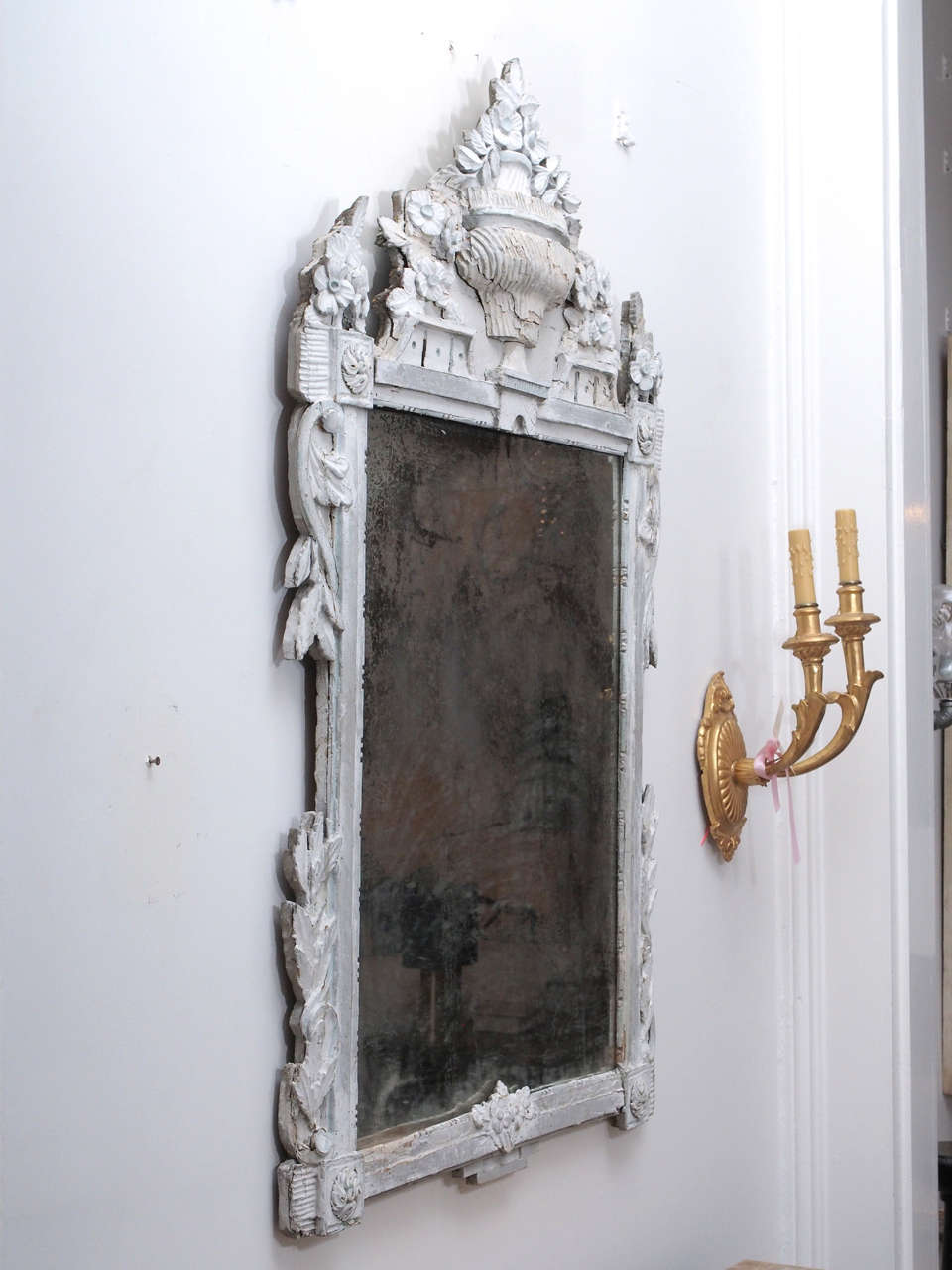Wood 18th Century Louis Mirror