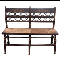 Early 20th Century American Painted Bench