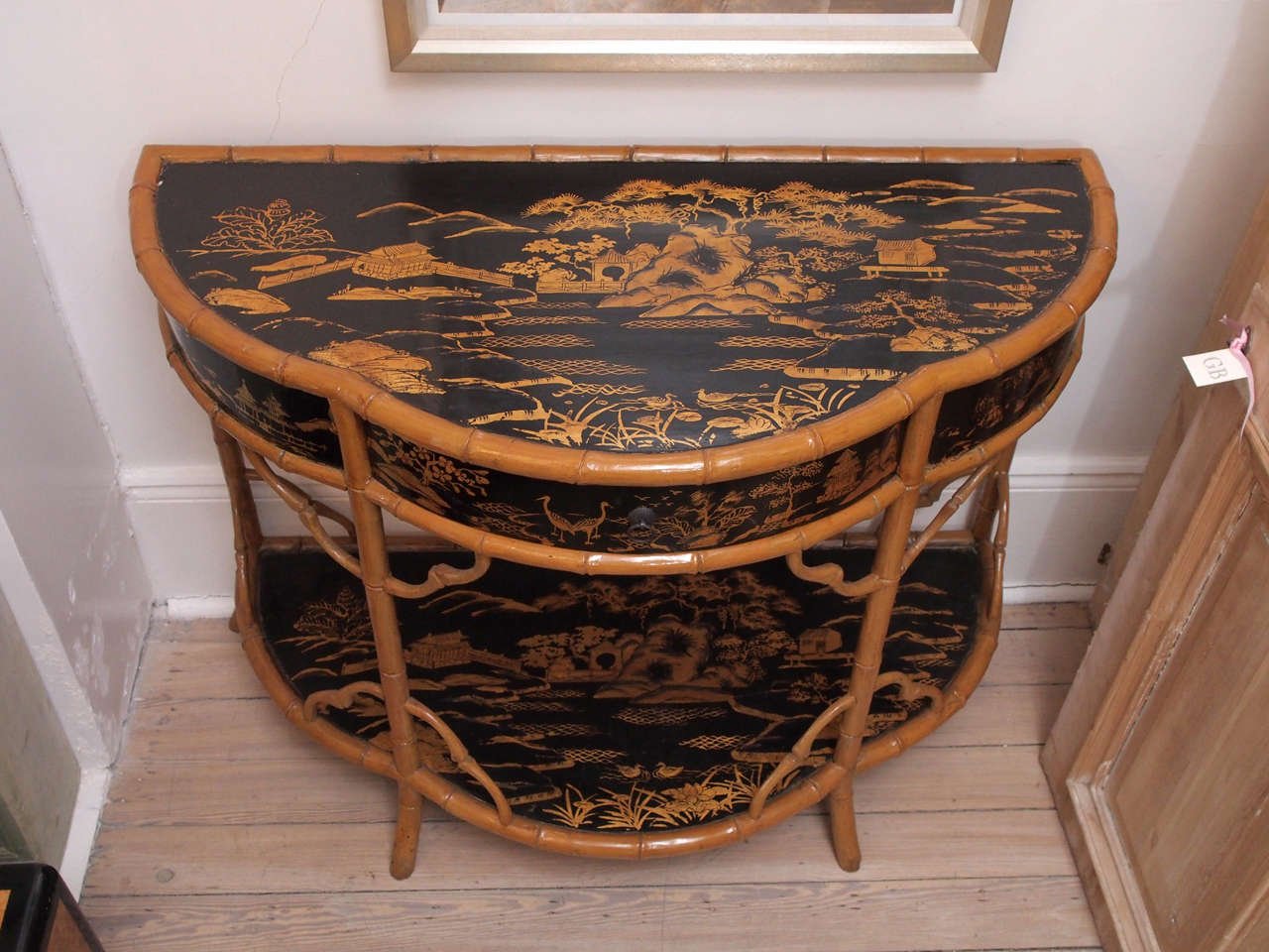 Other Pair of Bamboo and Chinoisserie Console Tables