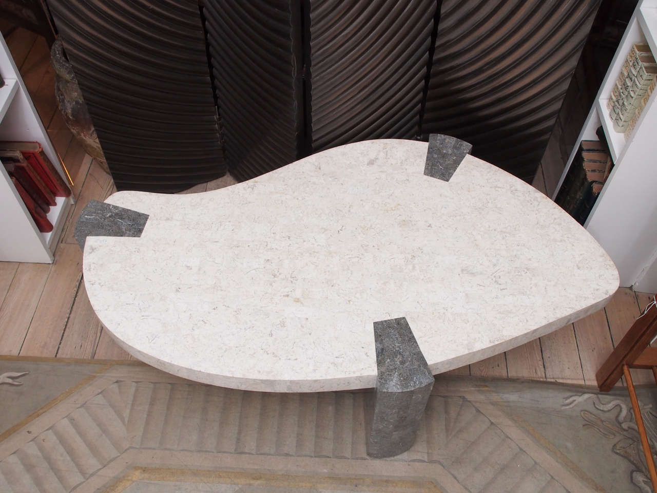 Mid-Century Modern Midcentury Faux Marble Coffee Table