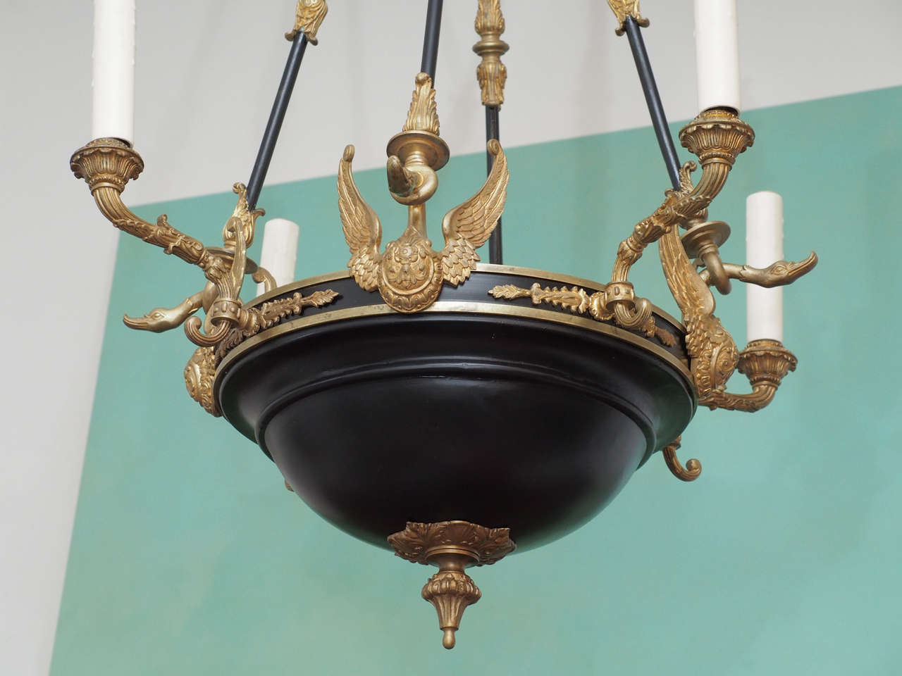 Late 19th Century French Empire Chandelier For Sale