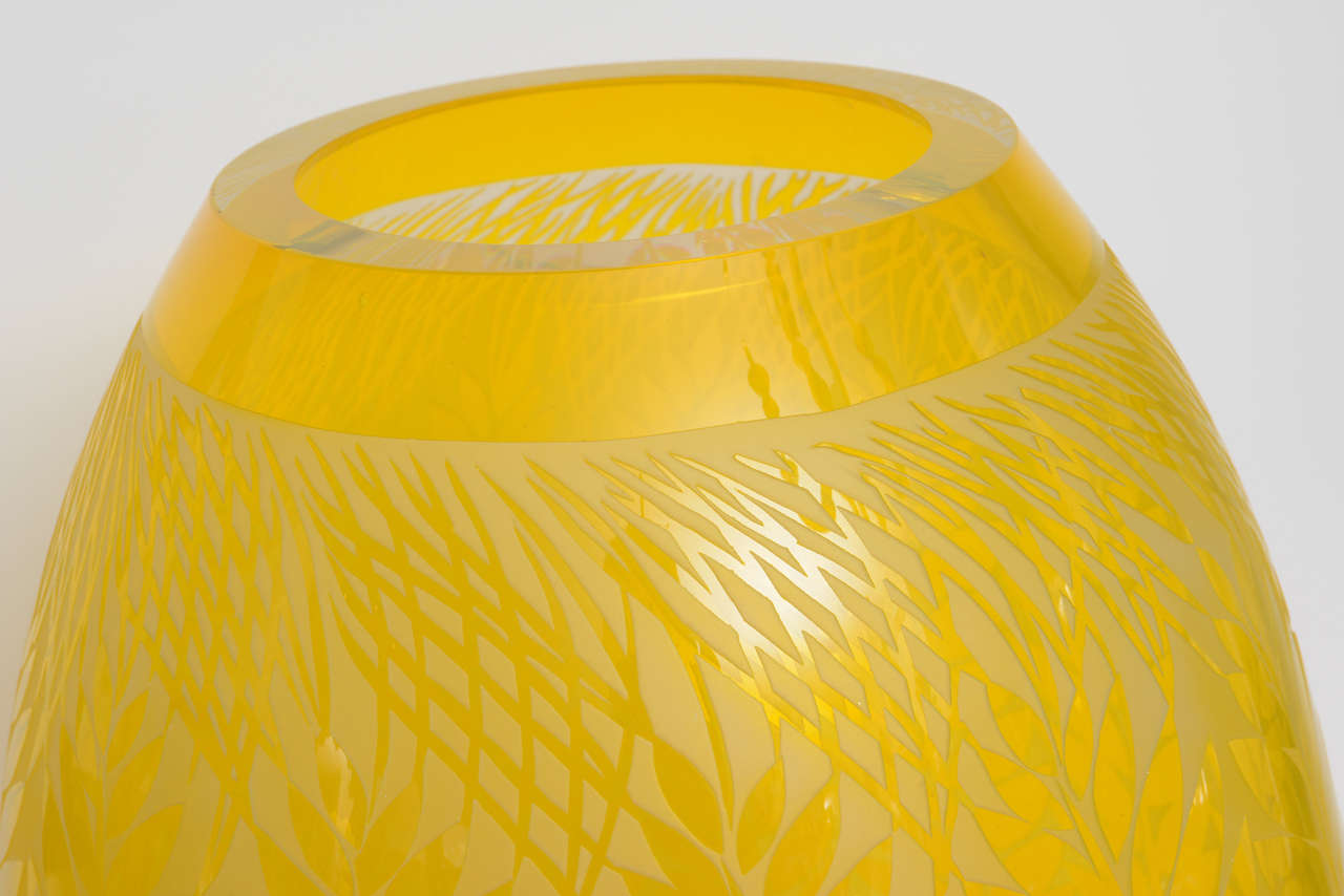 American Deep Yellow Art Vase by Duncan McClellan