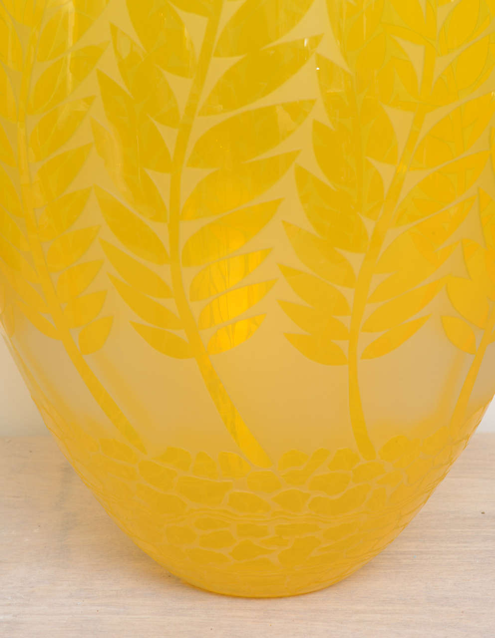 Deep Yellow Art Vase by Duncan McClellan In Excellent Condition In West Palm Beach, FL