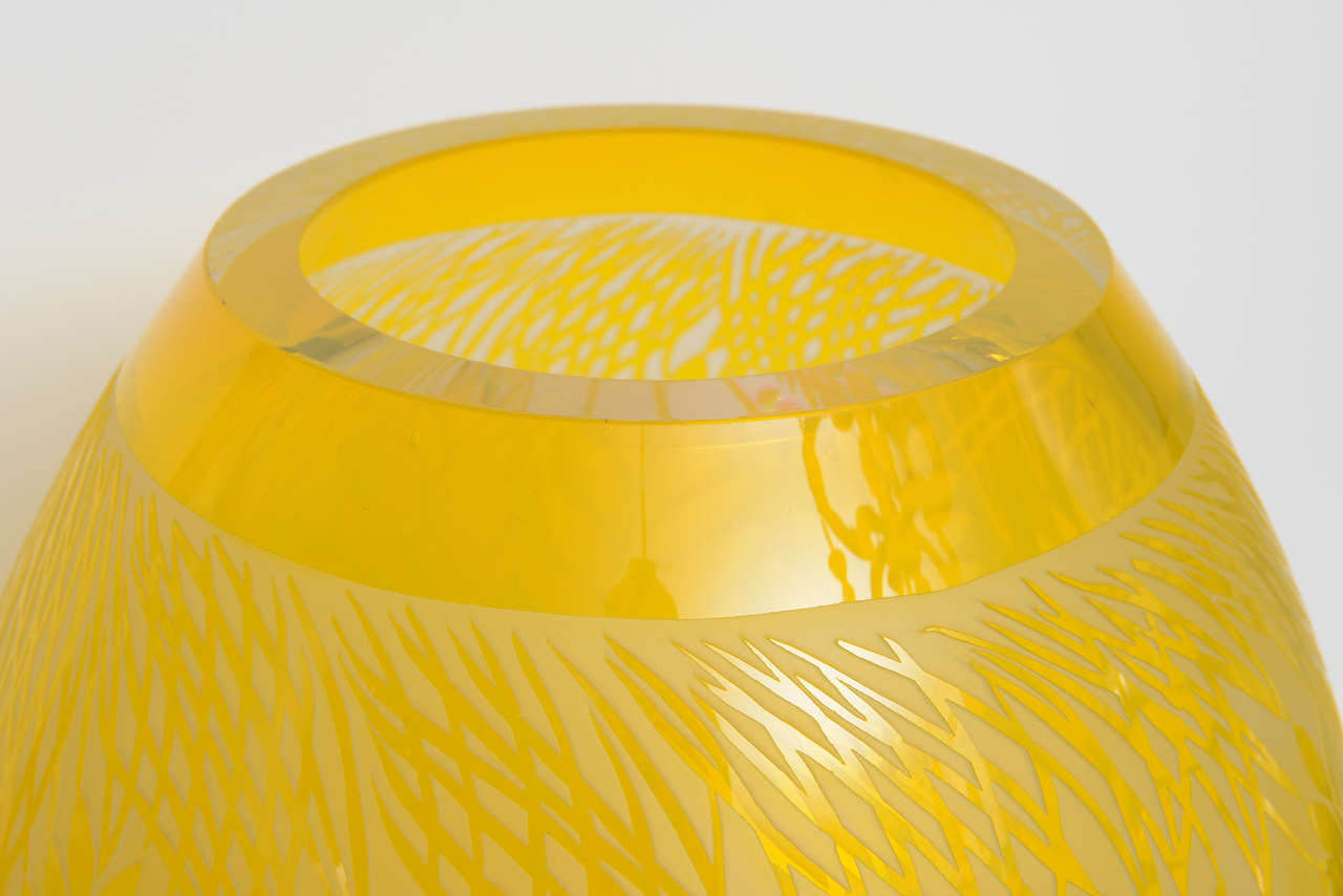 Deep Yellow Art Vase by Duncan McClellan 1