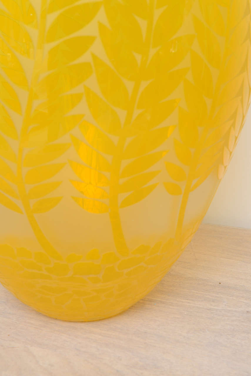 Deep Yellow Art Vase by Duncan McClellan 3