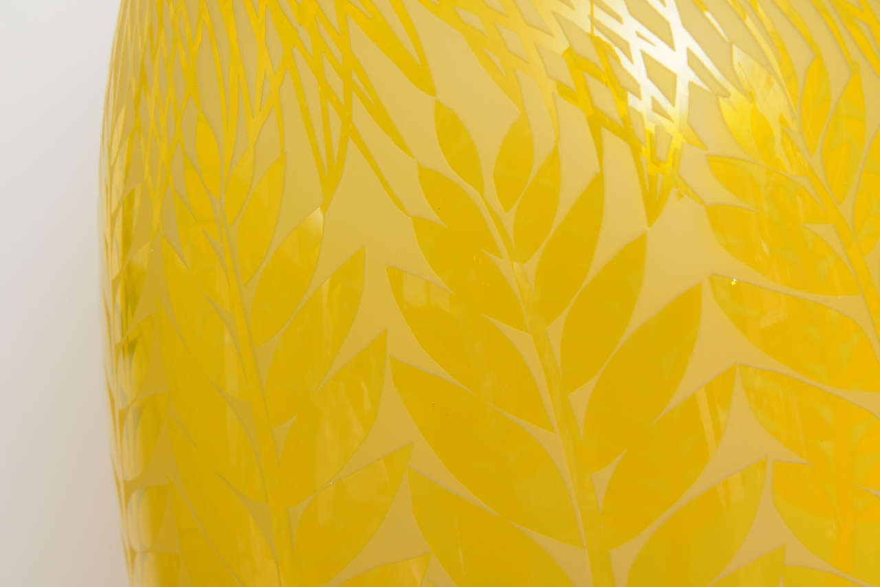 Deep Yellow Art Vase by Duncan McClellan 4