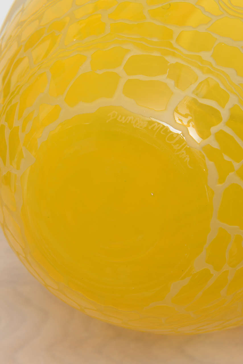 Deep Yellow Art Vase by Duncan McClellan 5