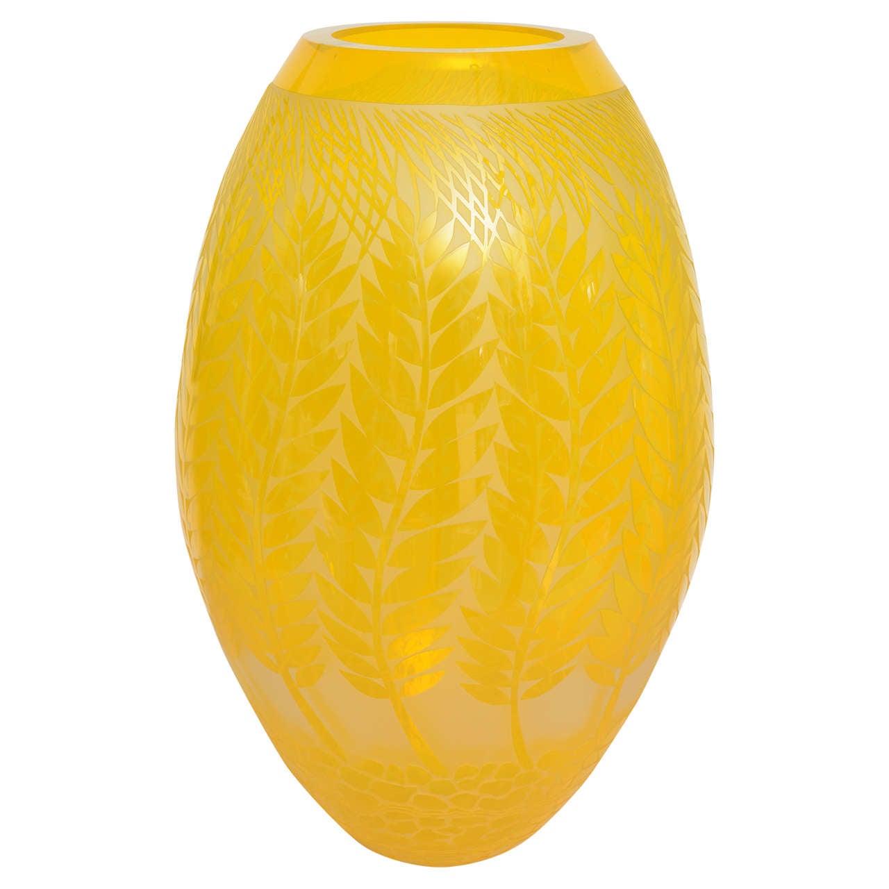 Deep Yellow Art Vase by Duncan McClellan