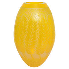 Deep Yellow Art Vase by Duncan McClellan