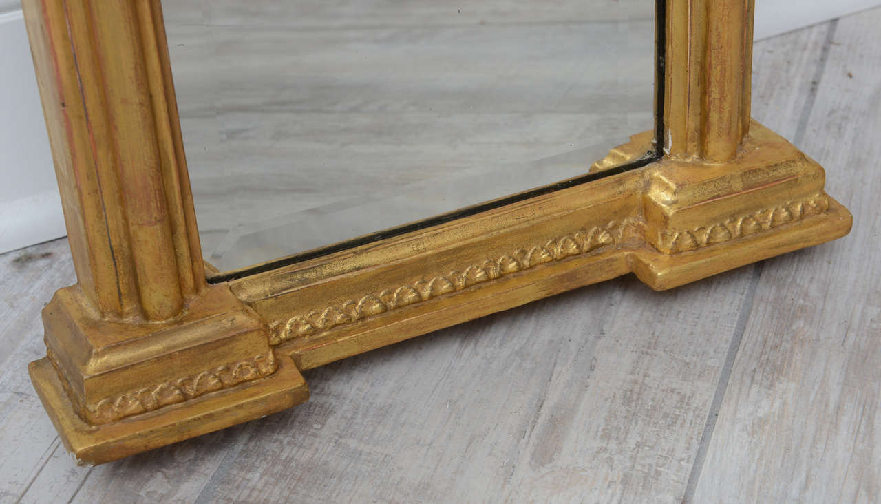 19th Century Pair of Gilded Neoclassical Mirrored Whatnots