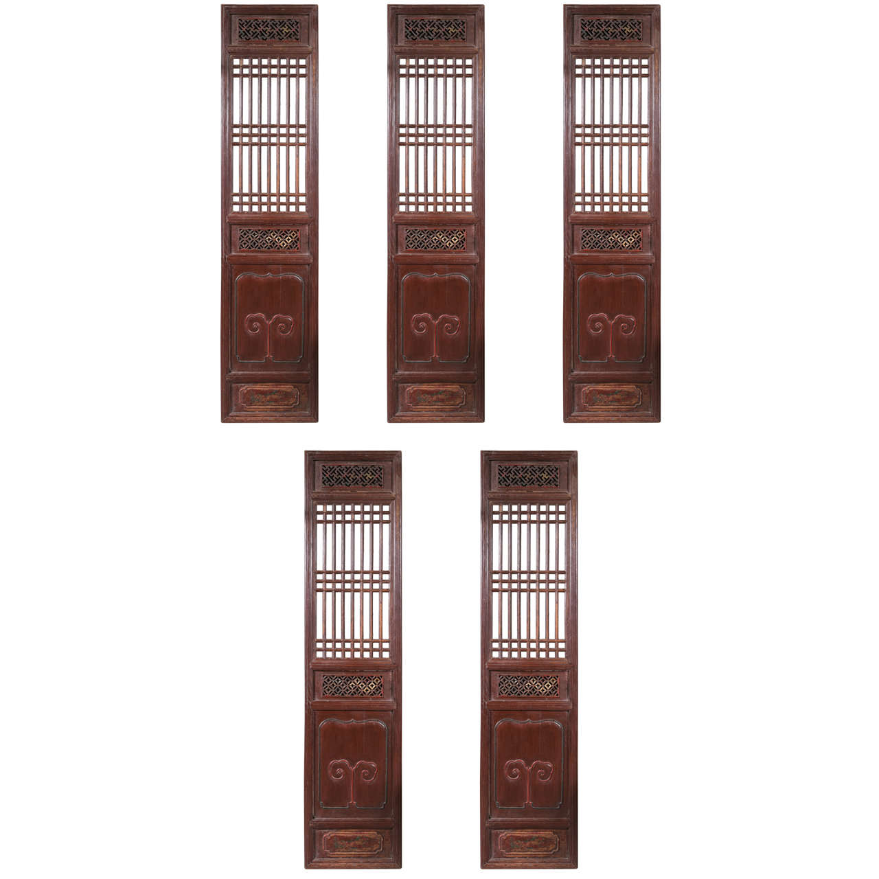 Set of Five Antique Chinese Doors For Sale