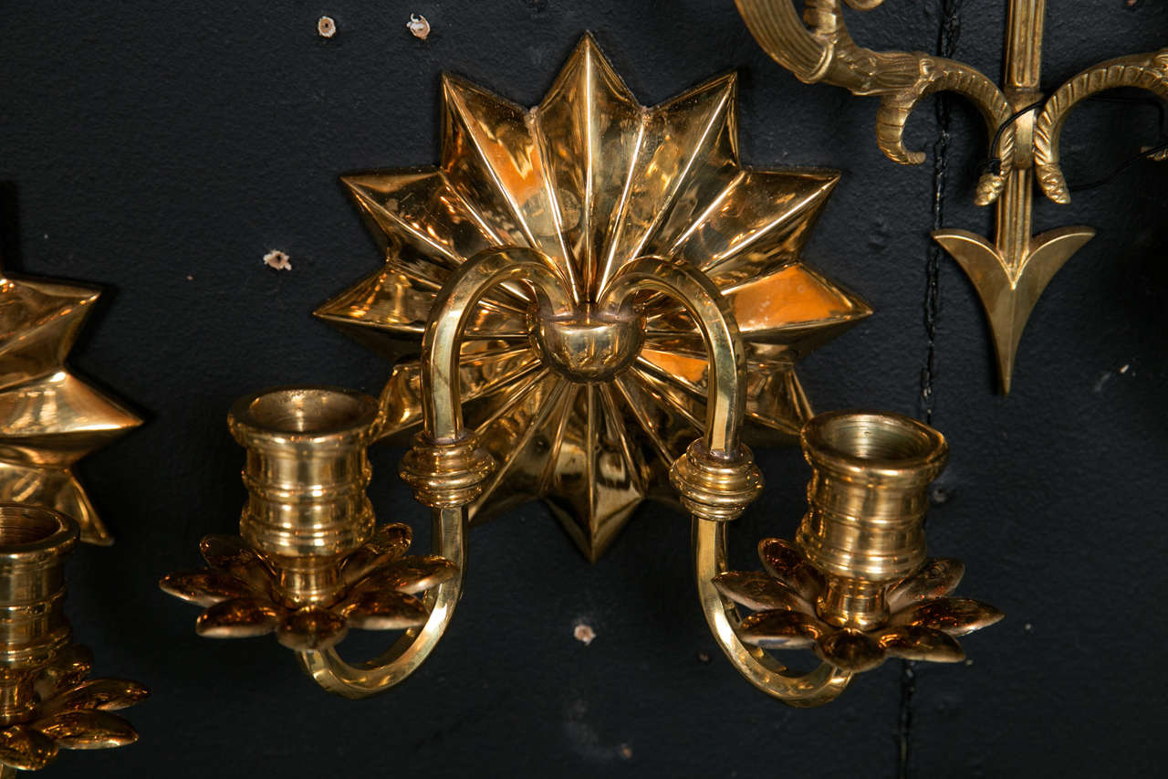 Pair of Gilt Bronze Caldwell Sconces 1