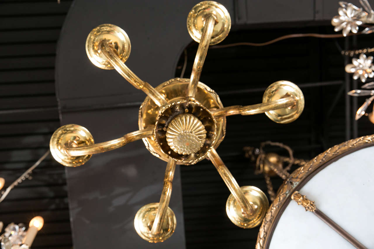 Neoclassical Gilt Bronze Caldwell Chandelier, circa 1920s For Sale