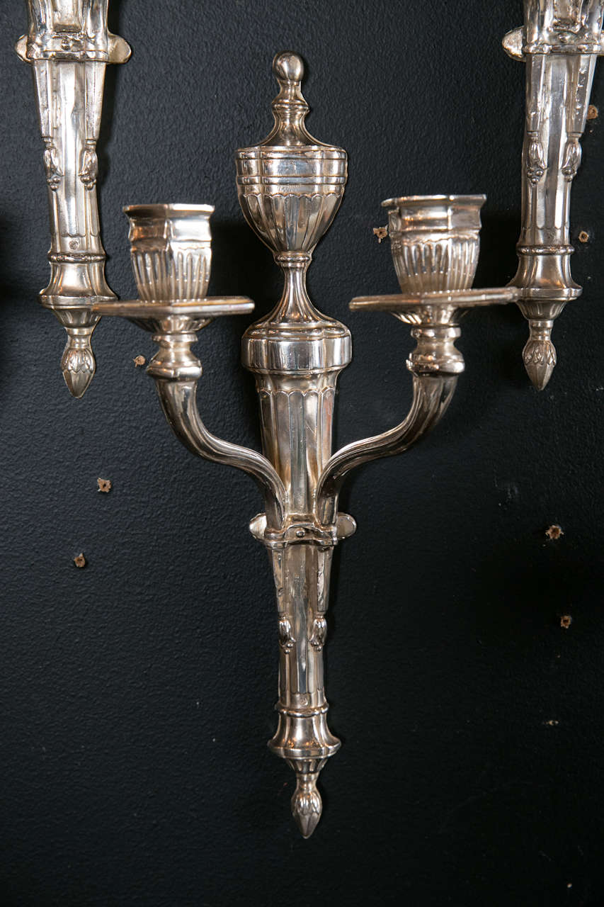 Pair of Neoclassical Style Caldwell Sconces In Excellent Condition For Sale In Stamford, CT