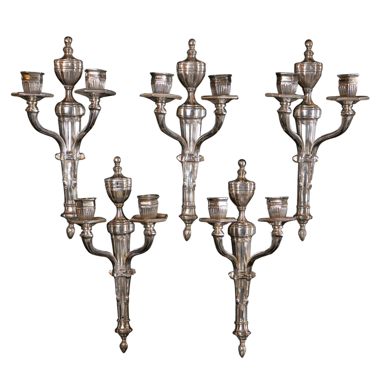Pair of Neoclassical Style Caldwell Sconces For Sale