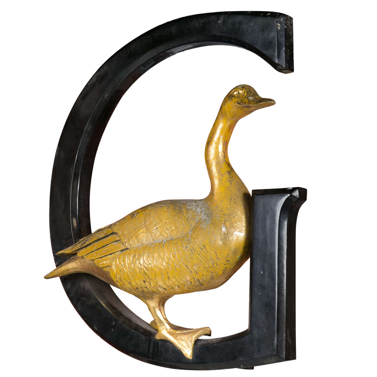 Vintage English "Golden Goose" Pub Sign For Sale