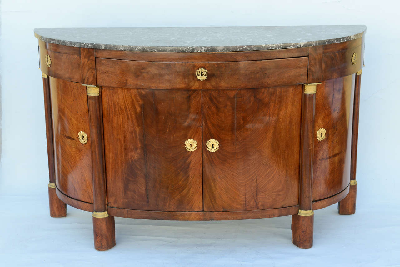 19th Century French Empire Demilune Buffet