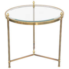 Jansen Style Brass End Table