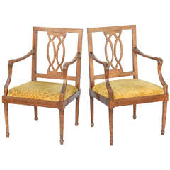 Pair of 18th Century Northern Italian Armchairs Antique Pair of 18th Century Northern Italian Armchairs