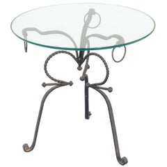 Antique Unusual Wrought Iron Table