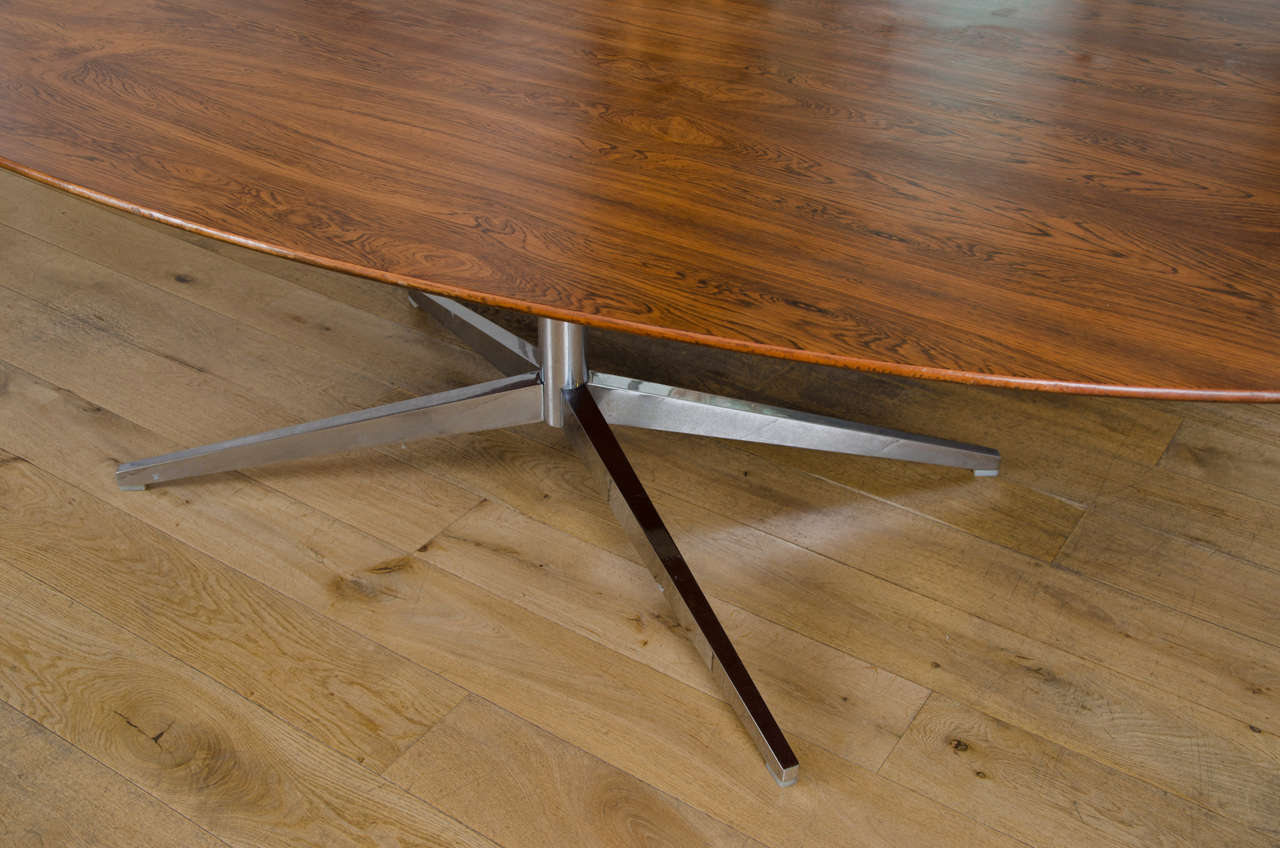 Brushed 1960s Dining Table by Florence Knoll