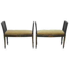 Pair of Adams Style Window Benches
