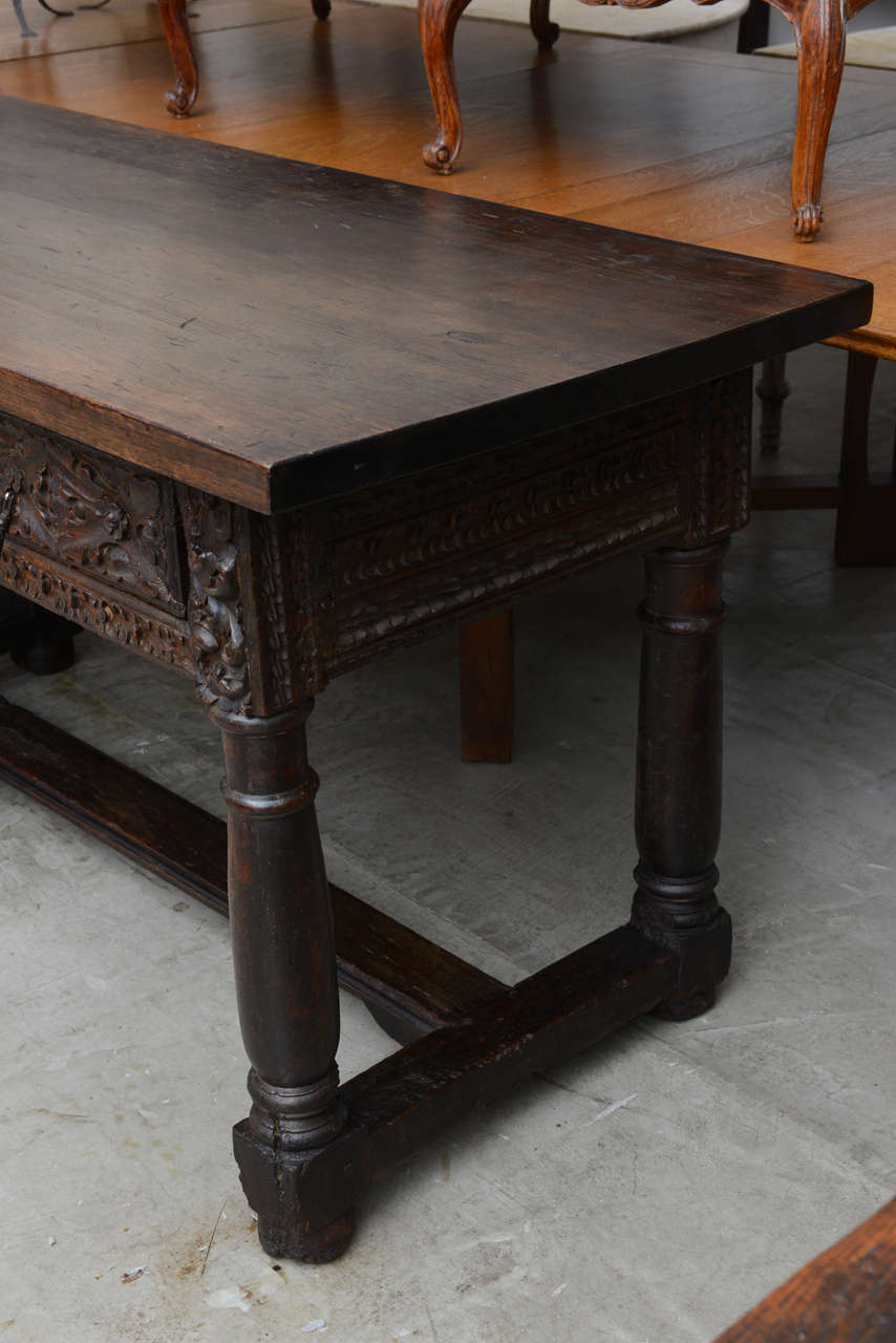 Carved Large 18th Century Spanish Table For Sale