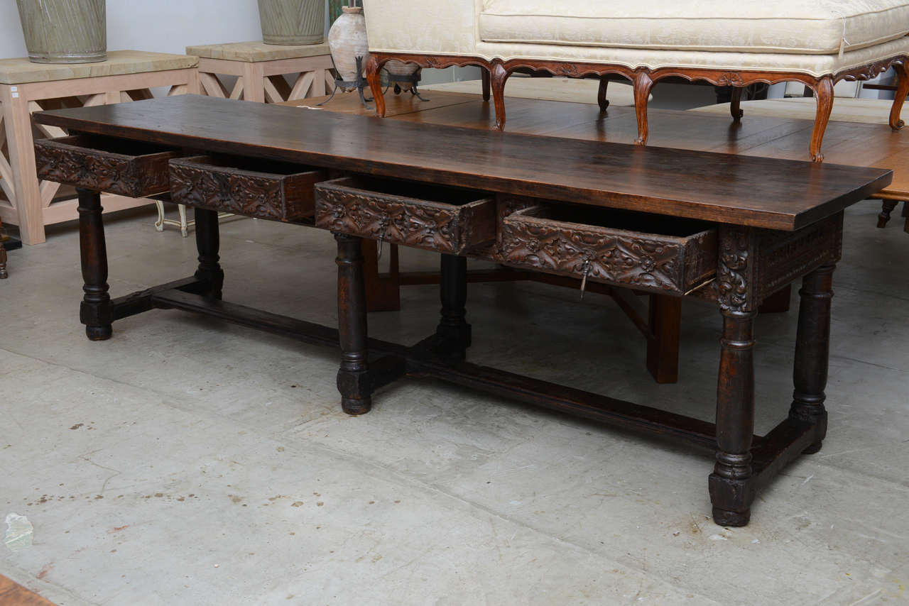 Walnut Large 18th Century Spanish Table For Sale