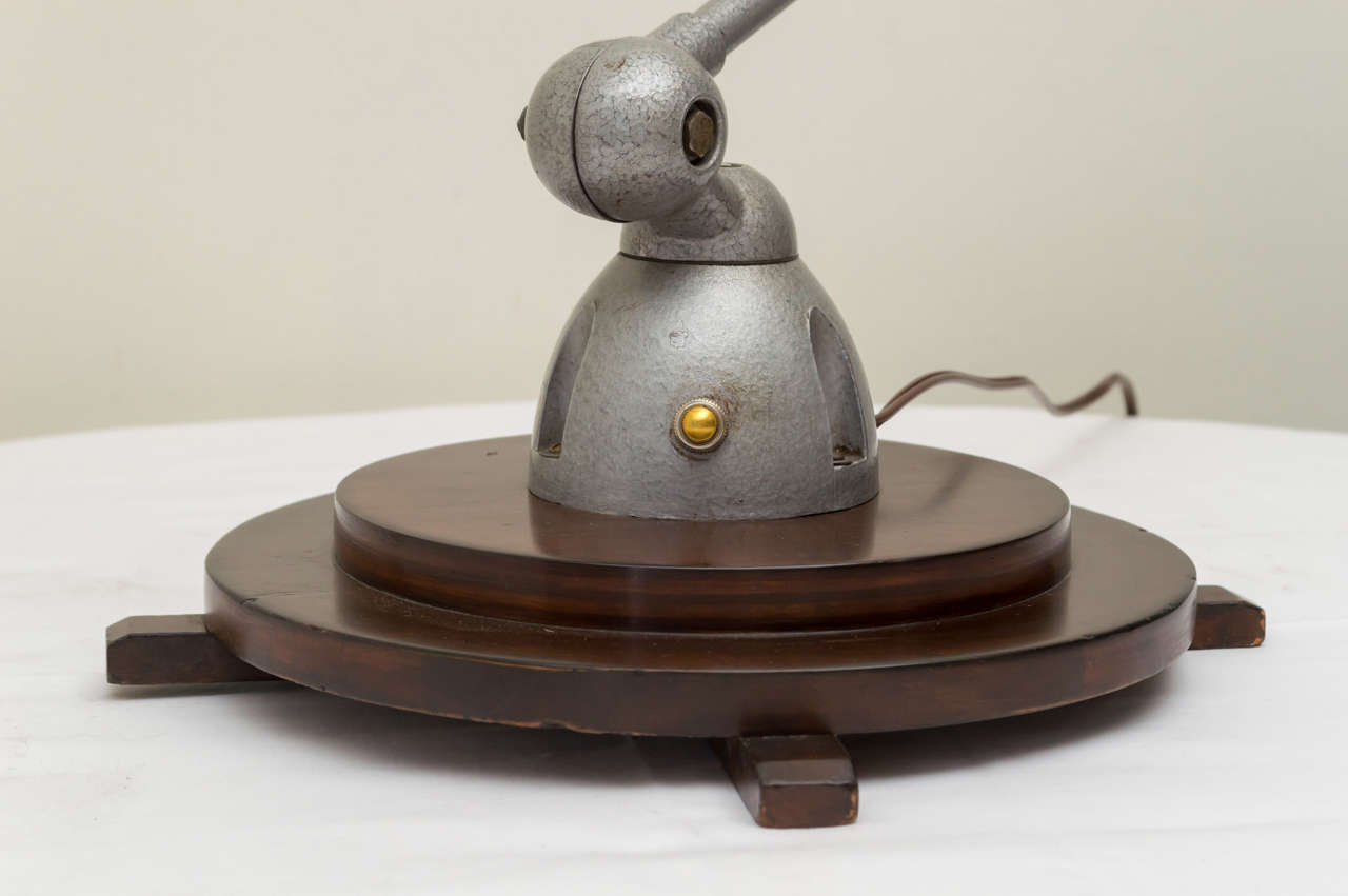 20th Century French Industrial Adjusting Arm Lamp In Good Condition In San Francisco, CA