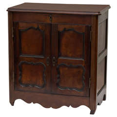 Late 18th Century French Miniature Walnut Armoire