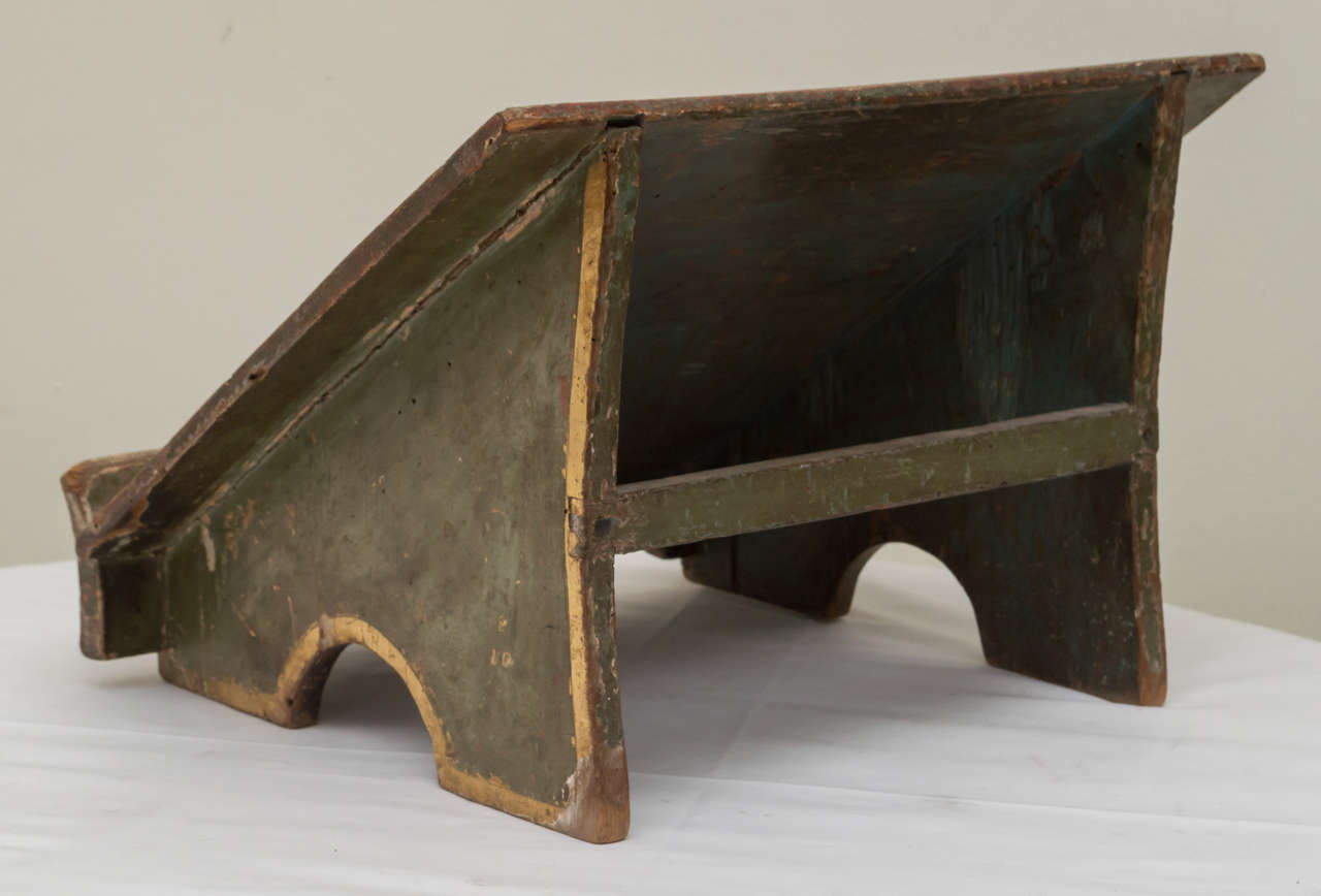 18th Century Italian Book Slant/Holder In Distressed Condition For Sale In San Francisco, CA