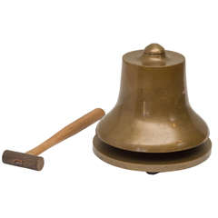 Vintage 20th C. American Bronze Naval Tribunal Bell