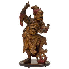 Late Ming Period Chinese Carved Warrior