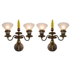 Pair of Late Victorian Three-Arm Sconces 9