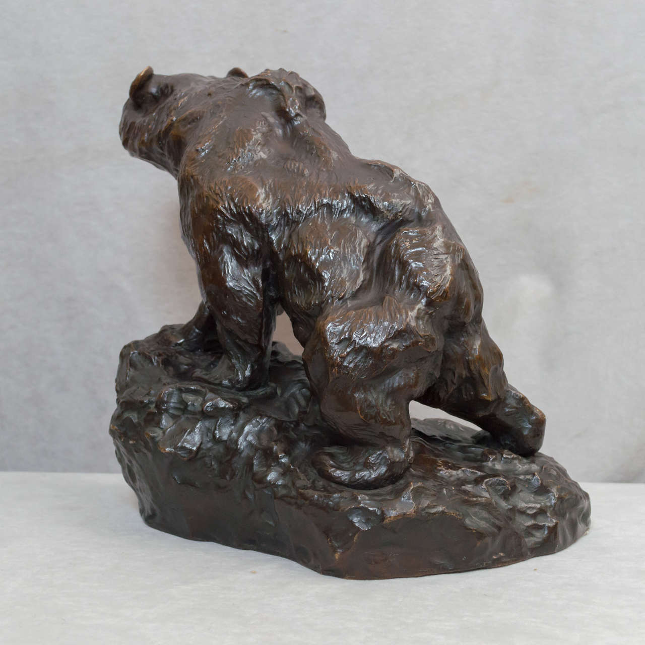 Cast Bronze Bear Signed Kunst Foundry and Karl Morningstar Illava