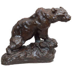 Ours en bronze signé de la fonderie Kunst et de Karl Morningstar Illava