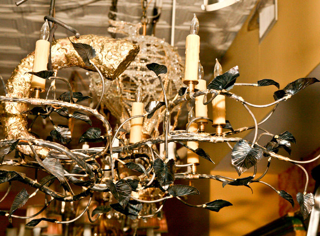 An original sculpture Tree branch Chandelier by Lou Blass 1