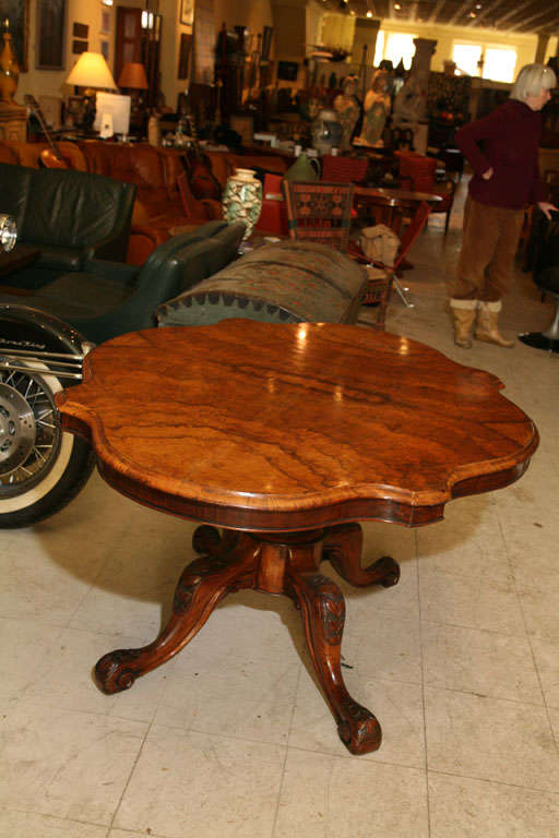 Regency English Walnut Center Table For Sale